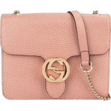 Gucci Grained Leather Interlocking GG Shoulder Crossbody Bag