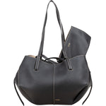 Polène Grained Leather Cyme Tote Handbag - vintageandkickz
