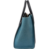 Celine Tricolor Canvas Leather Luggage Tote Handbag