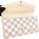 Louis Vuitton Monogram Damier Azur Canvas Sarah Wallet