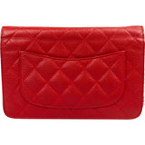 Chanel Quilted Caviar Leather Wallet On Chain Crossbody Bag