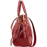 Miu Miu Vitello Lux Leather Gathered Satchel Handbag