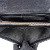 Saint Laurent Silver Metallic Leather Belle De Jour Wallet On Chain Crossbody Bag
