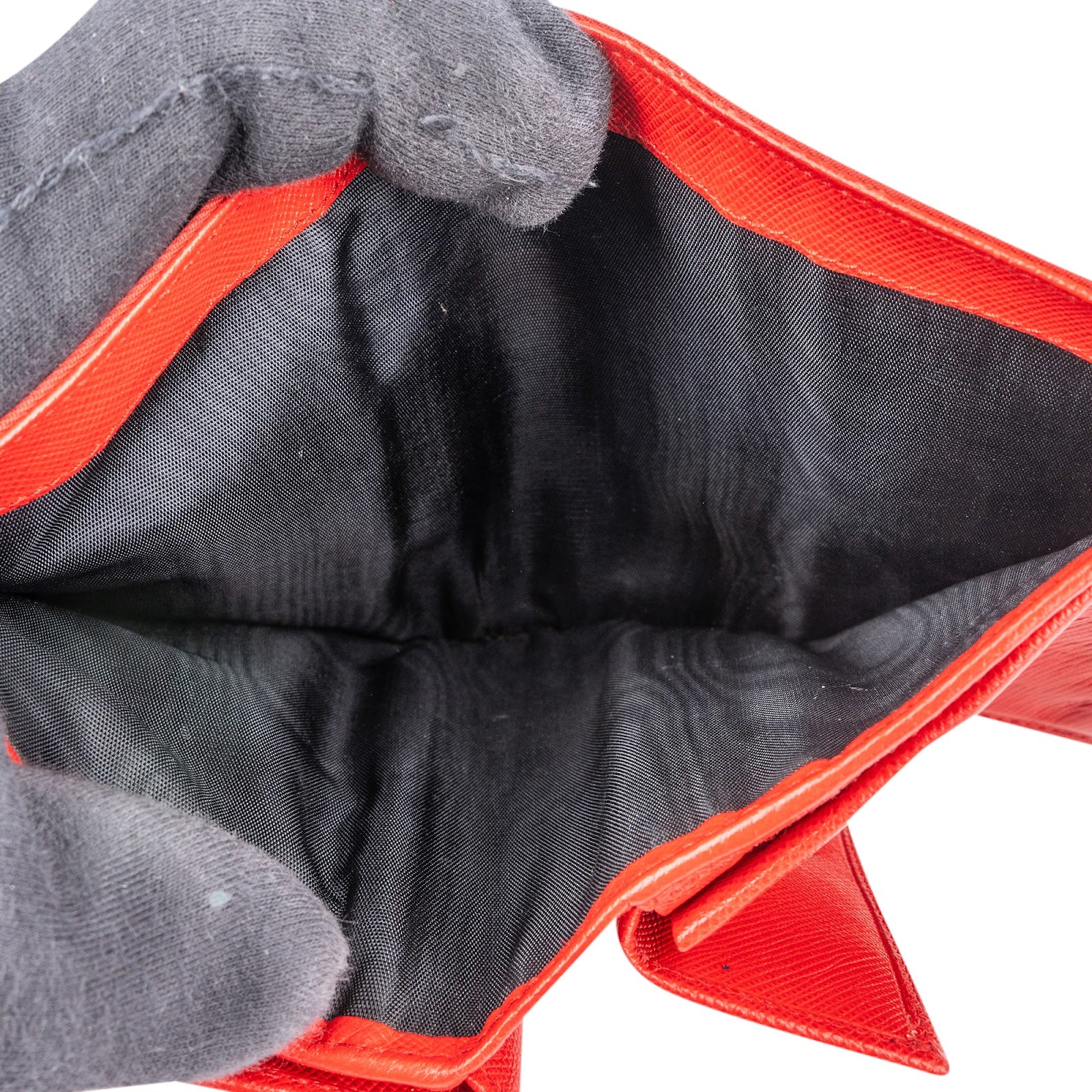 Prada Red Nylon Triangle Wallet - vintageandkickz