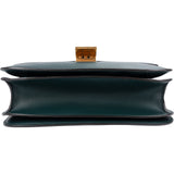 Celine Dark Green Boxcalf Classic Box Medium Crossbody Bag