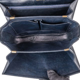 Celine Blue Boxcalf Carriage Triomphe Shoulder Bag