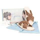 Gucci Multicolor Haselnut Crossed GG Rubber Slide Sandals (44)