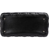 Christian Dior Black Quilted Lambskin Lady Dior Handbag