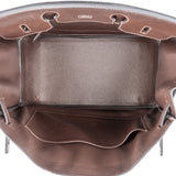 Hermès Brun Boxcalf Leather Palladium Birkin 35 Handbag