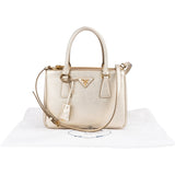 Prada Metallic Saffiano Leather Galleria Small Handbag