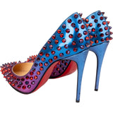Christian Louboutin Ombre Patent Leather Follies Spikes Scarabe Pumps (35)