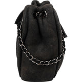 Chanel Suede 2.55 Sherling Accordion Flap Shoulder Bag