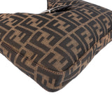 Fendi Monogram FF Zucca Canvas Baguette Buckle Shoulder Bag