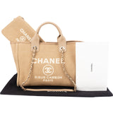 Chanel Canvas Small Deauville Tote Handbag