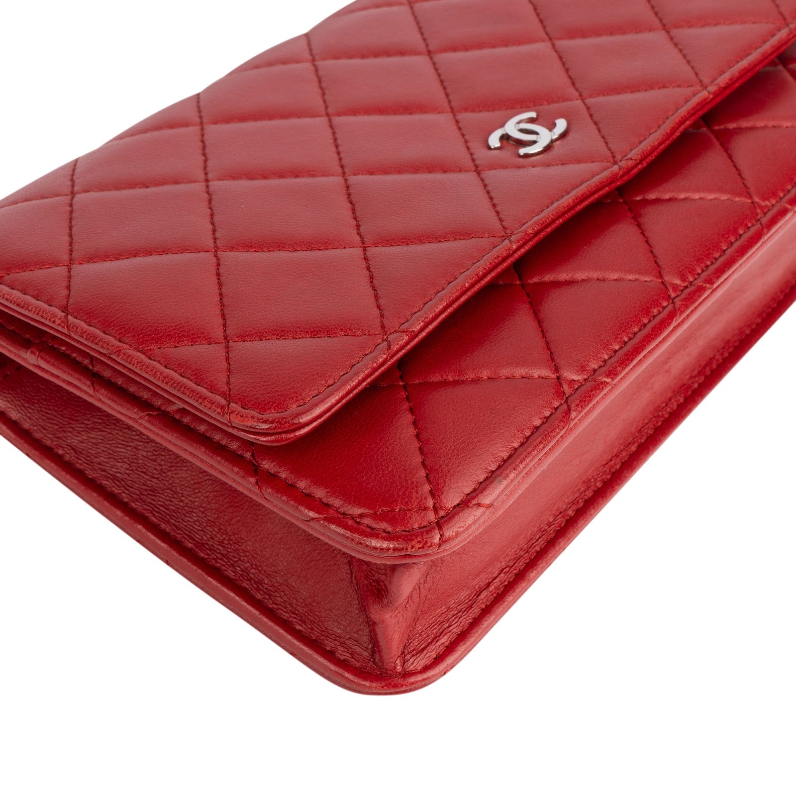 Chanel Quilted Lambskin Wallet on Chain Crossbody Bag - vintageandkickz
