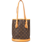 Louis Vuitton Monogram Canvas Bucket PM Shoulder Bag