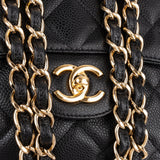 Chanel Quilted Caviar Leather Jumbo Single Flap Crossbody Bag
