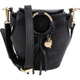 See by Chloé Grained Leather Joan Mini Bucket Crossbody Bag
