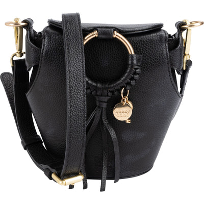 See by Chloé Grained Leather Joan Mini Bucket Crossbody Bag
