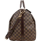 Louis Vuitton Monogram Damier Ebene Keepall 55 Bandoulière Travel Bag