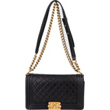 [🔄️B11 / F30] Chanel Quilted Lambskin Medium Boy Crossbody Bag - vintageandkickz