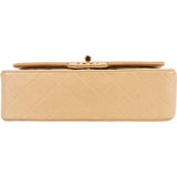 Chanel Quilted Lambskin 24K Gold Small Double Flap Shoulder Bag