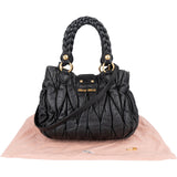 Miu Miu Quilted Leather Handbag - vintageandkickz