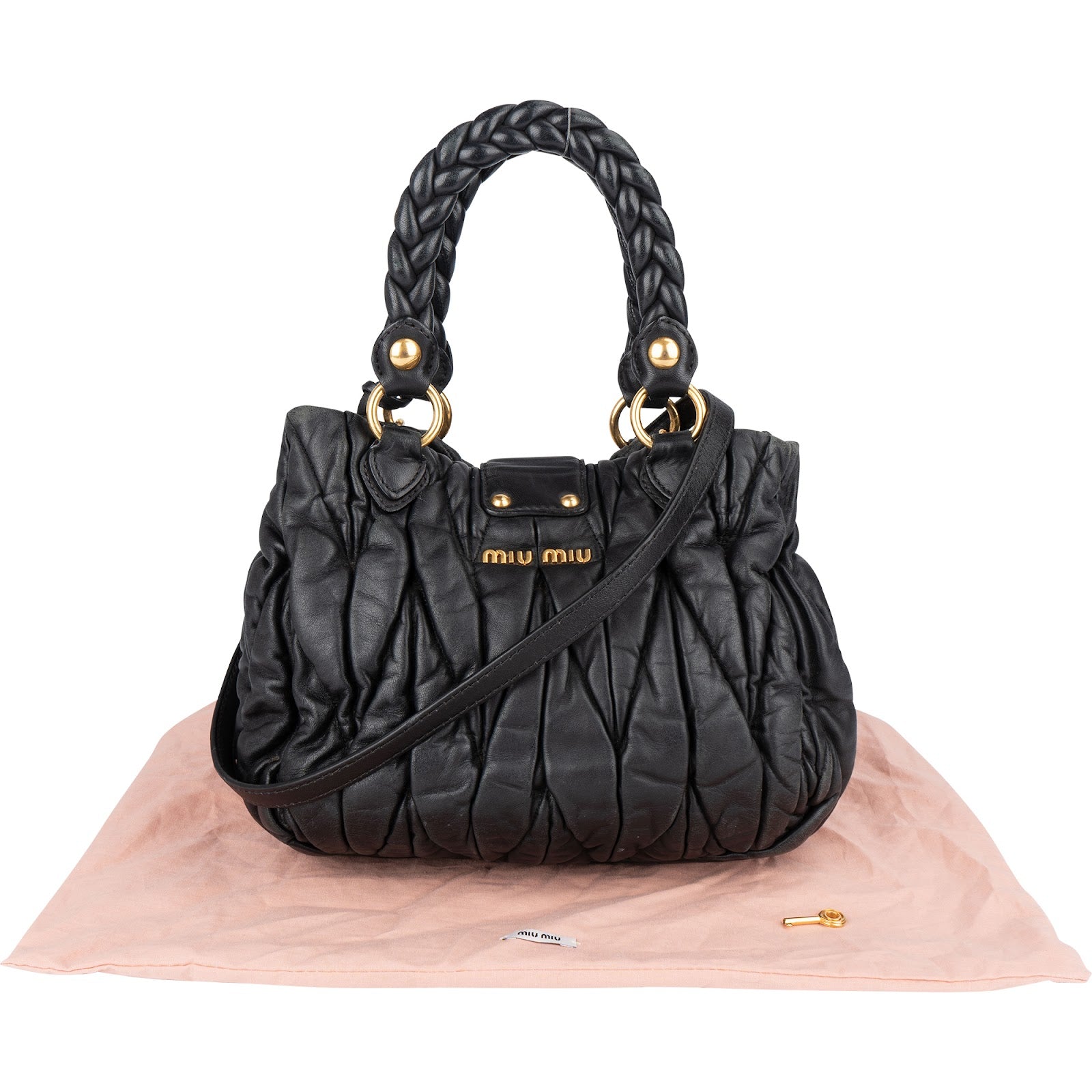 Miu Miu Quilted Leather Handbag - vintageandkickz