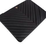 Chanel Caviar Leather Chevron Charms Clutch