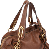 Chloé Brown Leather Paraty Handbag