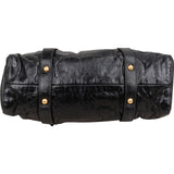 Miu Miu Black Vitello Lux Leather Satchel Handbag