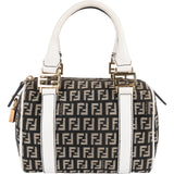 Fendi Monogram FF Mini Boston Handbag
