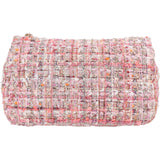 Chanel Tweed Pearl Handle Single Flap Crossbody Bag
