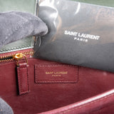 Saint Laurent Green Leather Envelope Medium Crossbody Bag