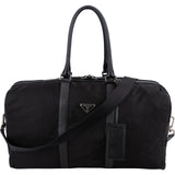 Prada Tessuto Nylon Saffiano Leather Duffle 50 Travel Bag