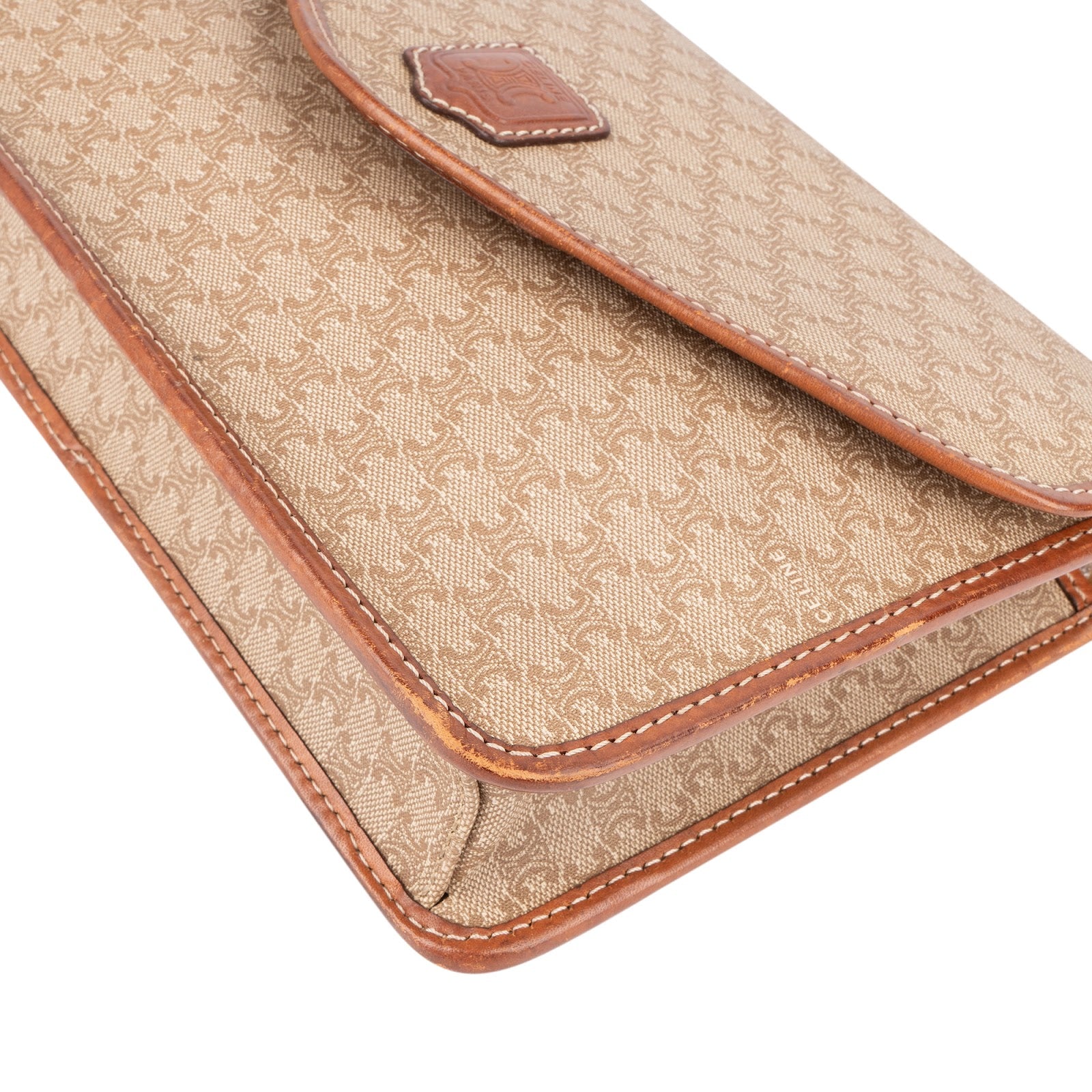 Celine Macadam Monogram Canvas Flap Crossbody Bag - vintageandkickz