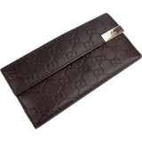 Gucci Guccissima Leather Metal Bar Continental Wallet