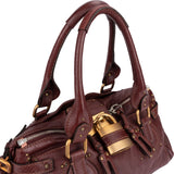 Chloé Bordeaux Leather Paddington Handbag