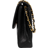 Chanel Quilted Lambskin 24K Gold Single Flap Shoulder Bag