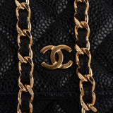 Chanel Quilted Caviar Leather CC Wallet On Chain Crossbody Bag