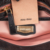Miu Miu Black Matelassé Nappa Leather Top-Handle Handbag