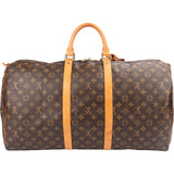 Louis Vuitton Monogram Canvas Keepall 55 Travel Bag