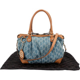 Gucci Monogram Denim GG Sukey Satchel Handbag