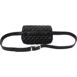 Chanel Noir Quilted Lambskin Palladium Uniform Belt Bag