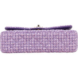 Chanel Quilted Sequin Tweed Medium Double Flap Shoulder Bag
