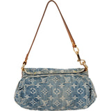 Louis Vuitton Monogram Denim Pleaty Shoulder Bag