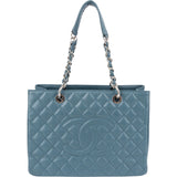 Chanel Quilted Caviar Leather Grand Shopping Tote Jumbo Shoulder Bag