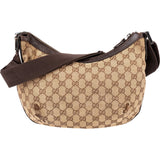 Gucci Monogram GG Canvas Crescent Messenger Crossbody Bag
