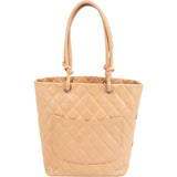 Chanel Quilted Calfskin Cambon Ligne Tote Handbag