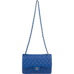 Chanel Quilted Caviar Leather Jumbo Double Flap Crossbody Bag xx maße / datacode, fehlende Ecken - vintageandkickz